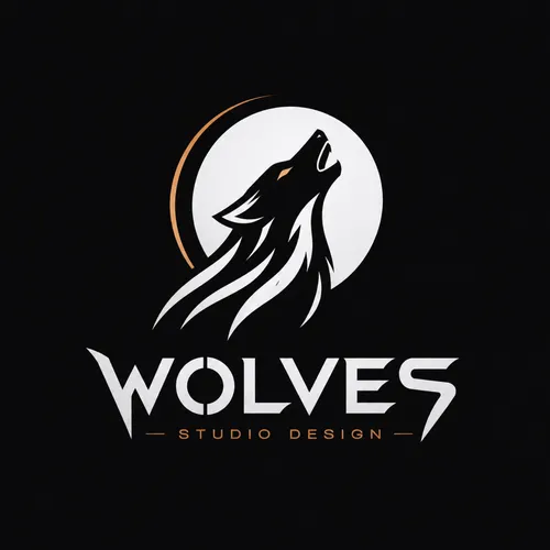 Wolves Studio dark POD logo