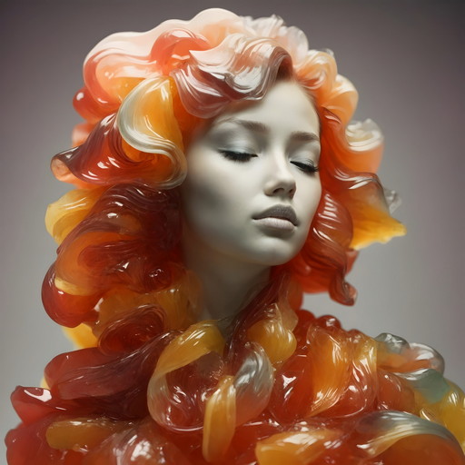 A girl torso made from jelly